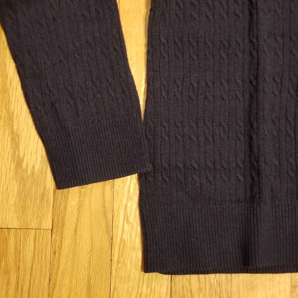 Nautica Long Sleeve V-Neck Pullover Logo Knit Sweater Blue Women's Size Large - Picture 5 of 8